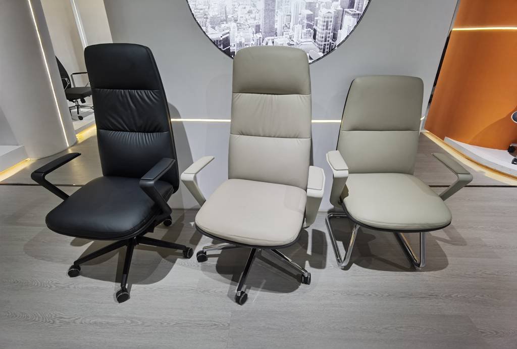 2024 ergovari newest custom executive office chair in showroom 

